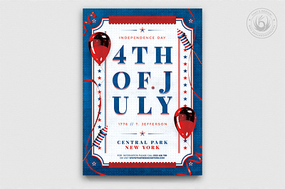 Independence Day Flyer Template V3 4th july 4thofjuly america celebration club day elegant flyer independence labor memorial party patriotic photoshop poster psd template typographic united states usa