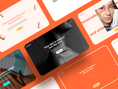 Skincare Website UI Map 3d concept css dribbble flat design health illustrations minimal mobile skincare trending typography ui web web design