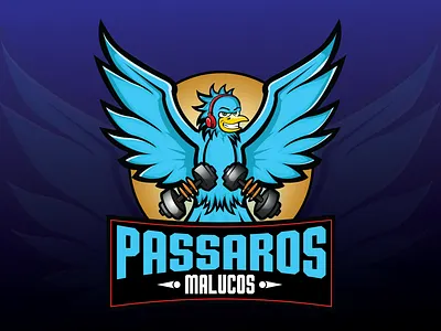 Passaros Malucos mascot logo game logo gaming logo logo design mascot stream
