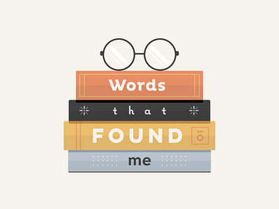 Words That Found Me book bookworm illustration podcast read reader typography