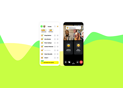 Wave - Video Chat App app app design concepts design flat fun light minimal mobile ui ui uiux ux videochat