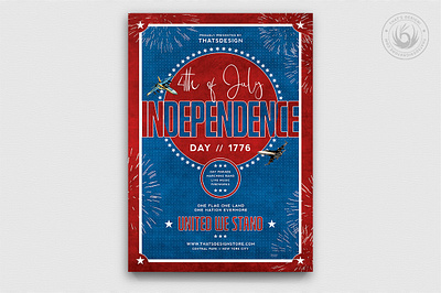 Independence Day Flyer Template V5 america celebration club day design flyer independence labor memorial night nightclub party patriotic photoshop political poster print psd template united states