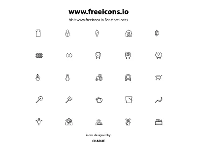 Farm Icon set branding design farm frame framer free icons icon illustration typography ui vector web