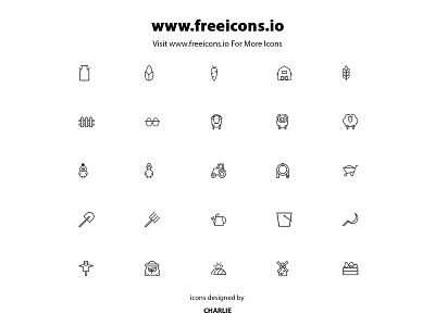 Farm Icon set branding design farm frame framer free icons icon illustration typography ui vector web