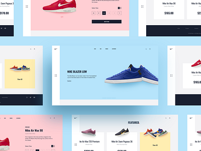 Nike Store branding card dashboard design design illustration logo minimal typography ui ux