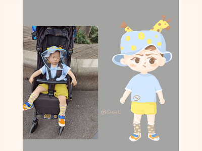 I'm not happy boy cute illustration