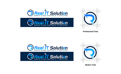 Real IT Solution Logo Design design logo logo design logodesinger logoinspiration logos logotype modern logo ui ux