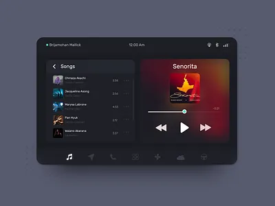Car Infotainment System design infotainment smartcar ui