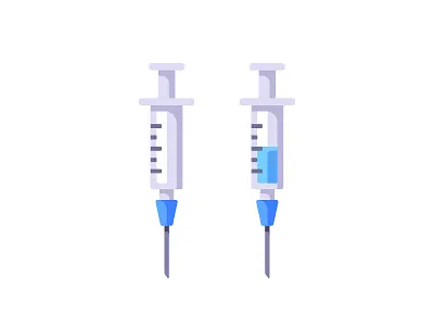Syringes daily design drug flat icon illustration medical medicine syringe vector