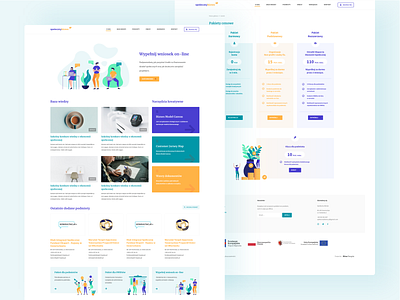 Spoleczny Biznes clean color homepage illustration people pricing table social support ui ux web web design xd