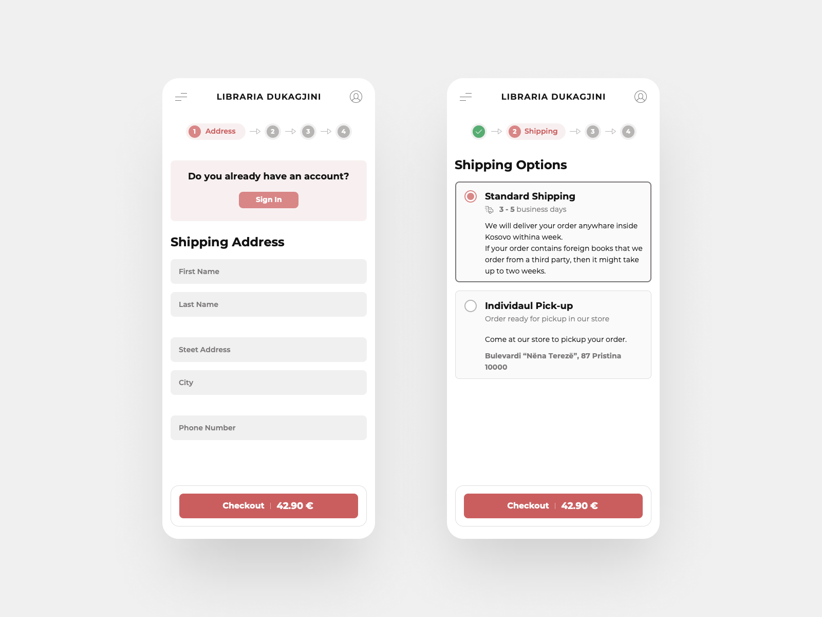 Checkout Flow by Shpetim Ujkani on Dribbble
