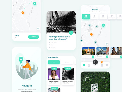 @musée-vous android application art direction clean flat design geolocation hotspot humaaans ios ios app minimalistic mobile app monument museum story travel uidesign uiux uxdesign visit
