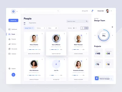 CRM App 2 app clean crm dashboad design employees hr interface managment minimal organization people platform team ui user ux web