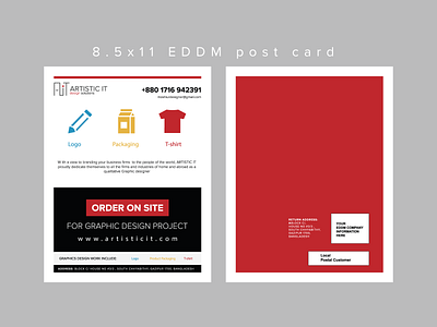 EDDM Post card for Artistic IT artist direct door eddm every flayer icon leaflet design logo mail postcard postcard design postcard project product packaging tshirt