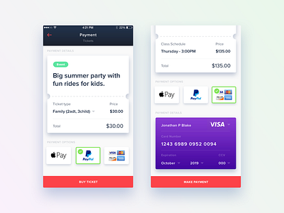 Payment UI design ui