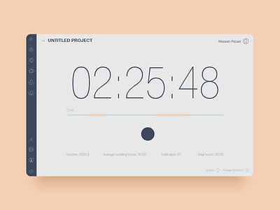 Time Tracking Desktop Software UI app design iran muslim software time time tracker ui user experience user interface uwp