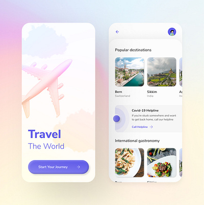 Travel App UI ✈️ adobe xd android app app app design design figma interface ios neumorphic neumorphism sketch app tourism travel travel app travel app design travelling ui user experience user interface ux