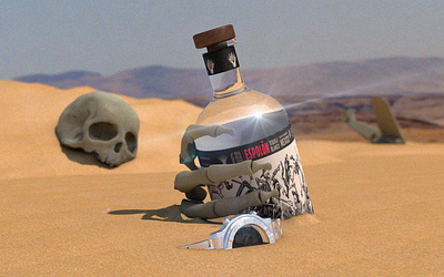 Inspired be Espolon tequila 3d 3dart c4d c4dart cinema4d concept creative dunes maxon scull tequila