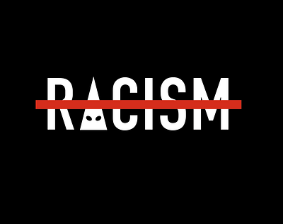 Stop Racism blackandwhite blacklivesmatter design flat graphic design icon logo racism typography