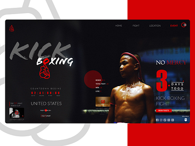 kick Boxing. adobe xd attractive best branding challenge clean concept creative daily ui design kickboxing road trip trending typography uiux web webpages website xd