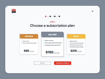 Shoe Box Subscription dailydesign design figma interface subscription typography ui ui design web website
