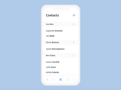 Contact List daily ui dailyui design