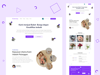 Buket Bunga - Exploration 2020 buket bunga business design exploration flower landing design landing page landingpage sell store web website website design