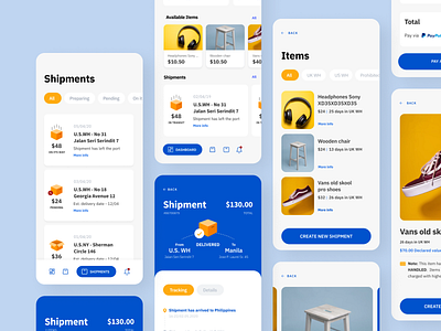 Frame 8 1 blue design shipment shipments shipping shipping management shopping ui ui design ux ux design yellow