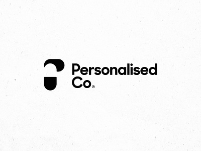 Personalised Co Rebrand black black white brand brand identity branding health icon logo logo design logotype minimalist modern pill protein sans serif supplement texture vitamin wellness