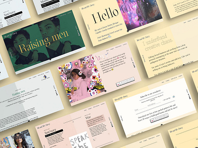 Me and Mr. Darcy - Website blog blog design branding design desktop fashion website graphic design logo pastel pastel color pink typo ui ux web web design webdesign website yellow