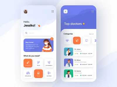 Medical Mobile App app app design clinic doctor health healthcare hospital medical medical app medicine mobile app mobile app design mobile design mobile ui