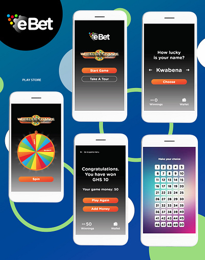 eBet mobile game mobile game ui mobile ui portfolio queppelin