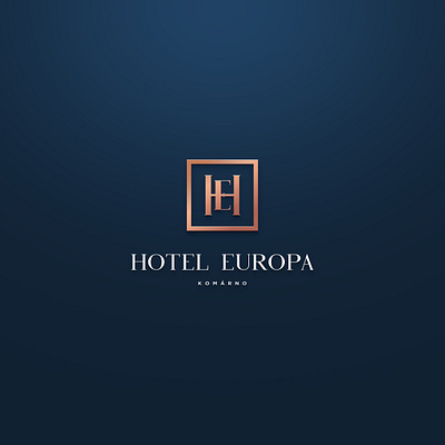 Hotel Europa Komárno logo brand branding company design graphicdesign hotel illustration logo slovakia typography vector