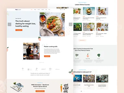 Kitchen Coach - MaxCoach | Online Course & Education WP Theme coaching cooking course creative design diet education education website kitchen minimal modern multipurpose nutrition psd teacher ui ux webdesign website wordpress