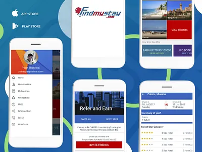 Findmystay android app ios app mobile app portfolio queppelin