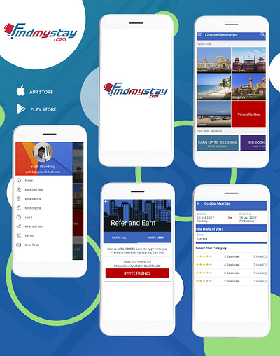 Findmystay android app ios app mobile app portfolio queppelin