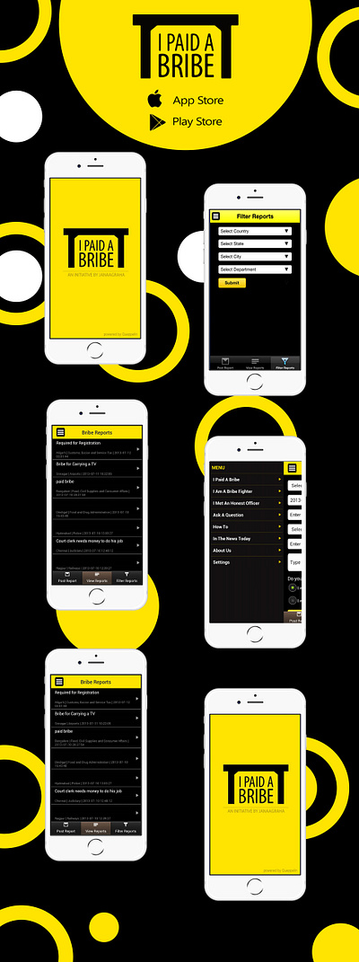 I Paid a Bribe android app app design ios app mobile app portfolio queppelin