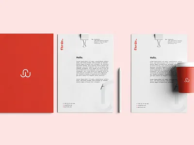 Personal Letterhead Design brand identity branding branding design coffee color palette cup letterhead letterhead design letterhead logo minimalist modern pantone personal personal brand personal branding red typography