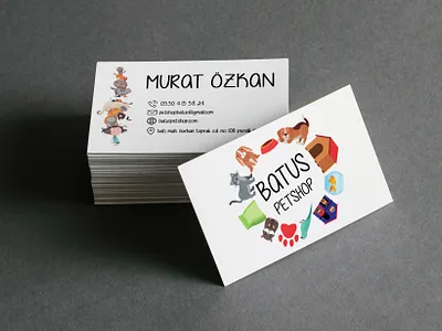 Business Card ankara branding businesscard card design illustration istanbul pet petshop vector