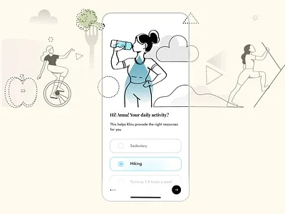 Health App / Onboarding app best health app cool app flow health health app illustration mobile onboard onboarding onboarding illustration onboarding screens orange qclay registration sign up step by step