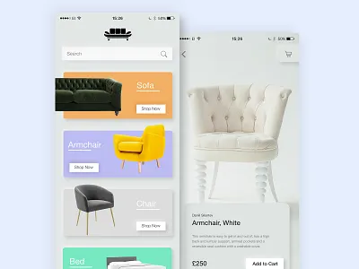 Small shop app clean colors design shop shopping app soft colors ui uiux design