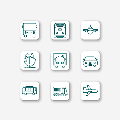 Transportation Icon design icon icon design icon set iconography icons logo vector