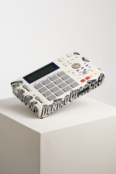 Akai Mpc 1000 akai design handmade illustration lettering mpc music sound typo typography