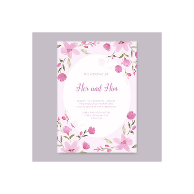 Elegant pink floral wedding invitation theme background banner birthday card design elegant floral flower frame greeting illustration invitation marriage pattern pink romantic summer template vector wedding