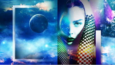 Galaxy Girl color creative design galaxy geometric illustrator photo photo manipulation photomanipulation photoshop portrait portrait art portrait illustration