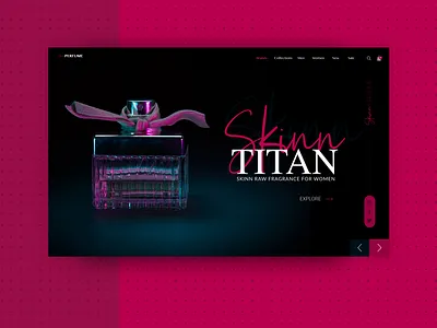 Perfume Web Page creative design mobile ui perfume pink