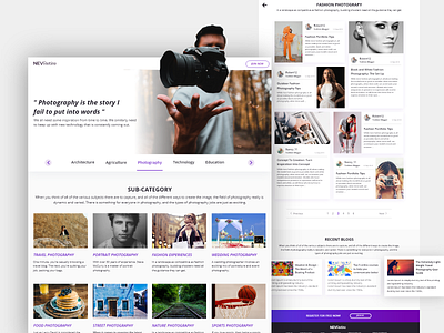 Blogging Platform blog design blog post blogger blogging blogs category page fashion design fashion photography homepage photography photos uidesign uiux web app design web design