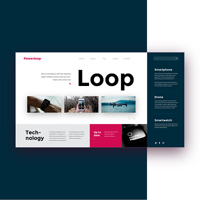 Loop landing page drone flatdesigns gadget graphicdesign graphicdesigner landingpage smartphone smartwatch ui uidesign uidesigner uitrend ux uxtrends webdesign