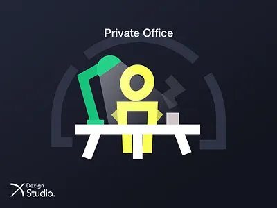 Private Office application artwork coworking coworking space design icon icons illustration intro ui vector web