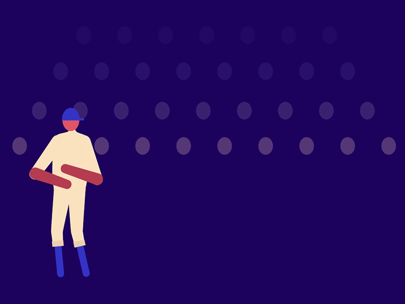 Baseball man animation baseball crowd cub studio dribbble flat gif illustration man motion motion design motion graphic motion graphic design motion graphics motiongraphics video